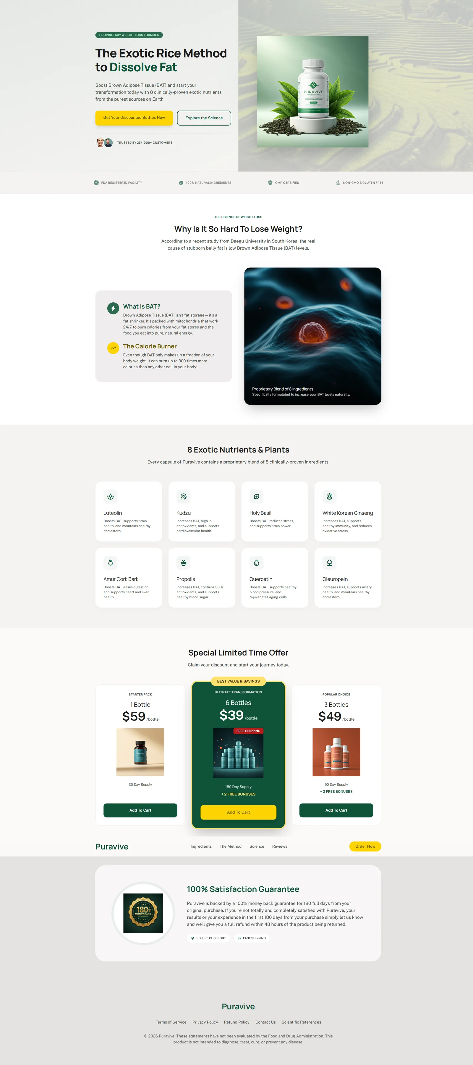 Puravive - Official Landing Page - Screenshot 1